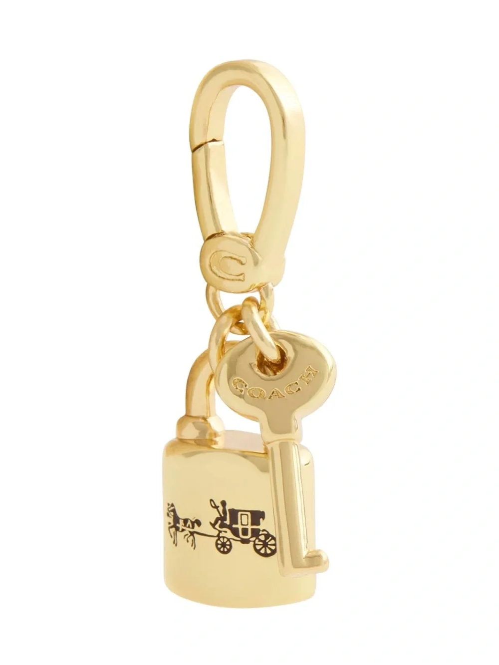 Coach Gold Padlock Key Jewelry Charm, Keychain, Bag Charm - New